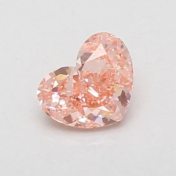 0.58ct HEART Fancy Vivid Pink SI1 Coloured Lab diamond
