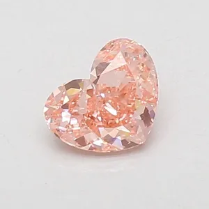 0.58ct HEART Fancy Vivid Pink SI1 Coloured Lab diamond