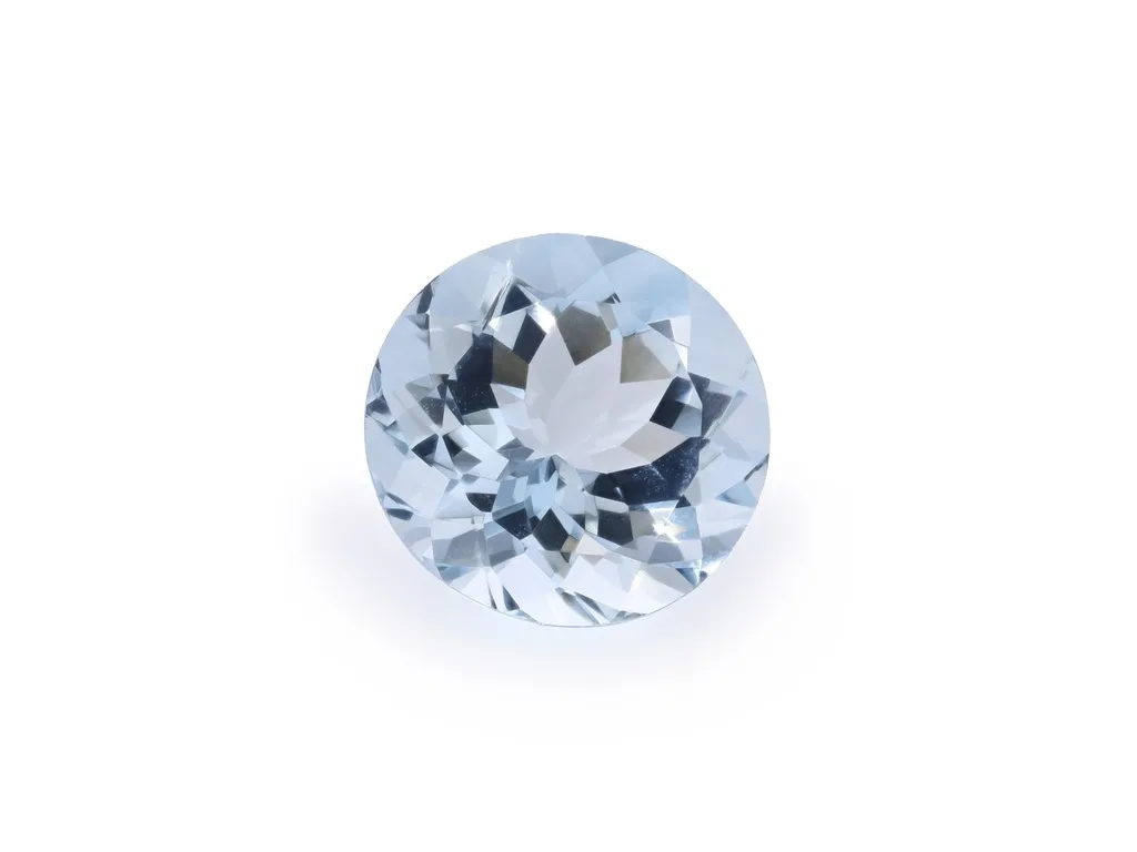 3.07ct Blue Aquamarine, Round gemstone