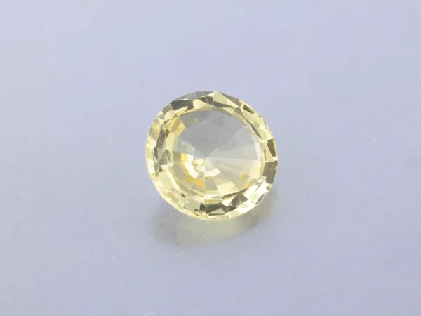 0.81ct Yellow Sapphire, Round cut gemstone