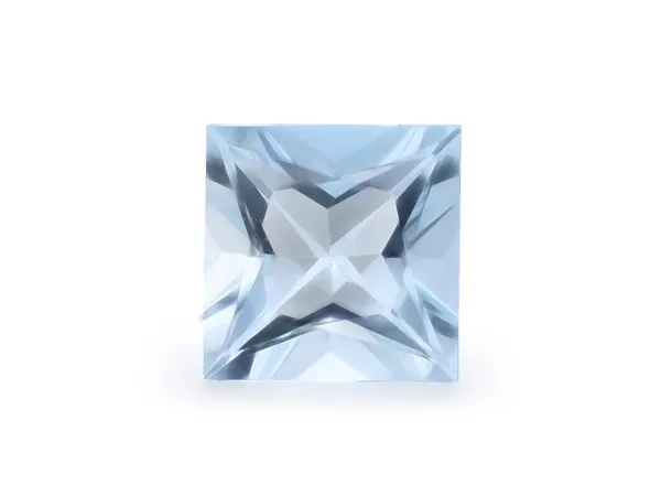 2.1ct Blue Aquamarine, Square cut gemstone