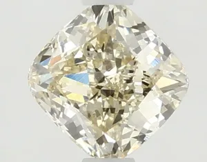 1.14ct CUSHION Fancy Light Yellow VS1 Coloured Lab diamond