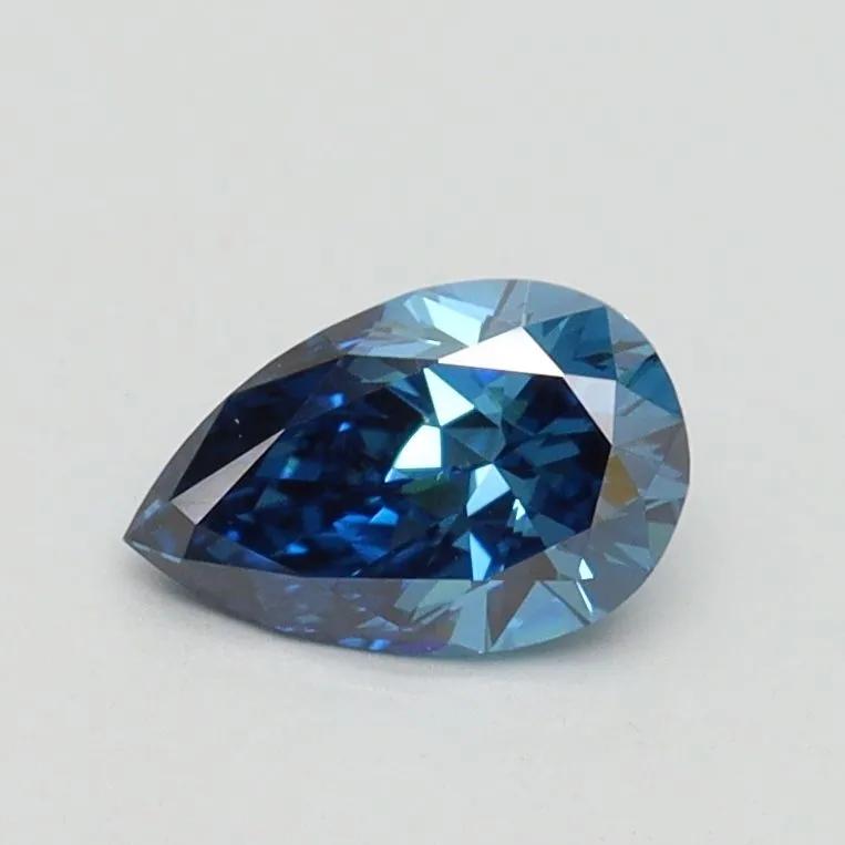 0.54ct PEAR Fancy Vivid Blue VVS2 Coloured Lab diamond