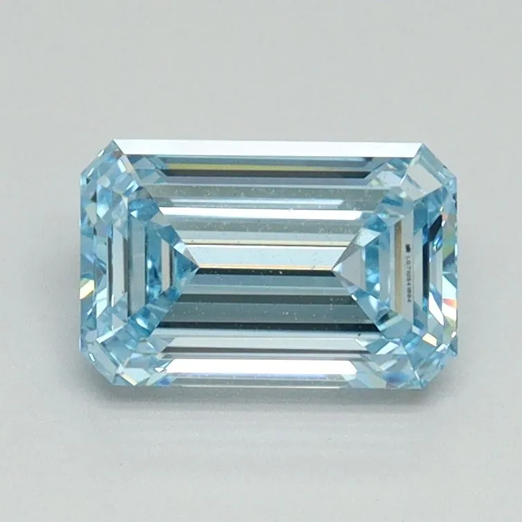 1.08ct EMERALD Fancy Intense Blue VS1 Coloured Lab diamond