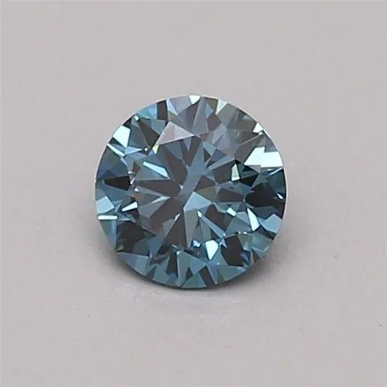 0.32ct ROUND Fancy Vivid Blue VVS1 Coloured Lab diamond