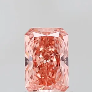 1.04ct RADIANT Fancy Vivid Pink VS1 Coloured Lab diamond