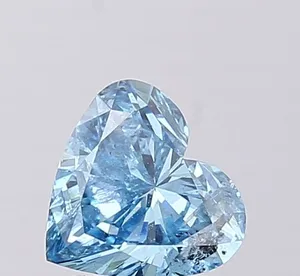 1.03ct HEART Fancy Vivid Blue I1 Coloured Lab diamond