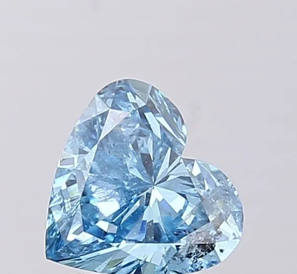 1.03ct HEART Fancy Vivid Blue I1 Coloured Lab diamond