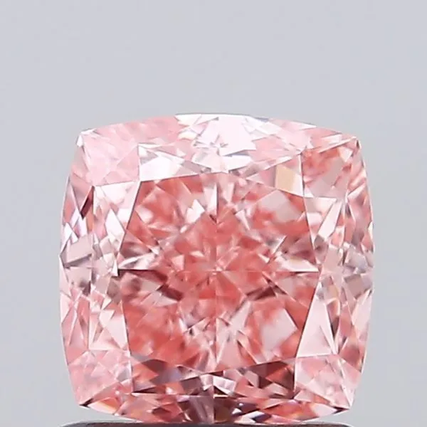 1.16ct CUSHION Fancy Vivid Pink VVS1 Coloured Lab diamond