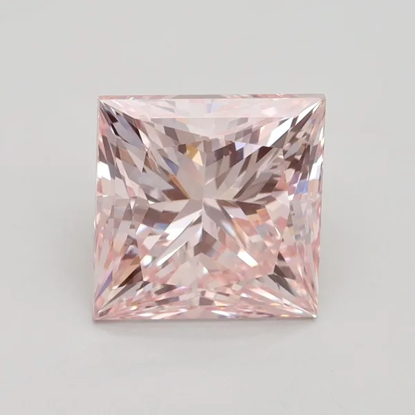 3.01ct PRINCESS Fancy Intense Pink VS2 Coloured Lab diamond