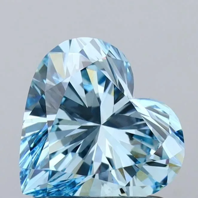 1.03ct HEART Fancy Vivid Blue VS1 Coloured Lab diamond