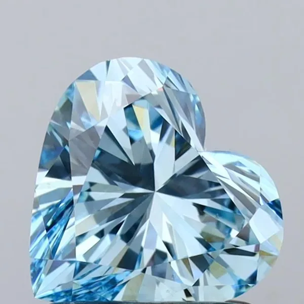 1.03ct HEART Fancy Vivid Blue VS1 Coloured Lab diamond