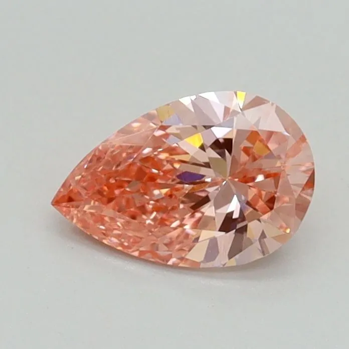 0.52ct PEAR Fancy Intense Pink VS1 Coloured Lab diamond