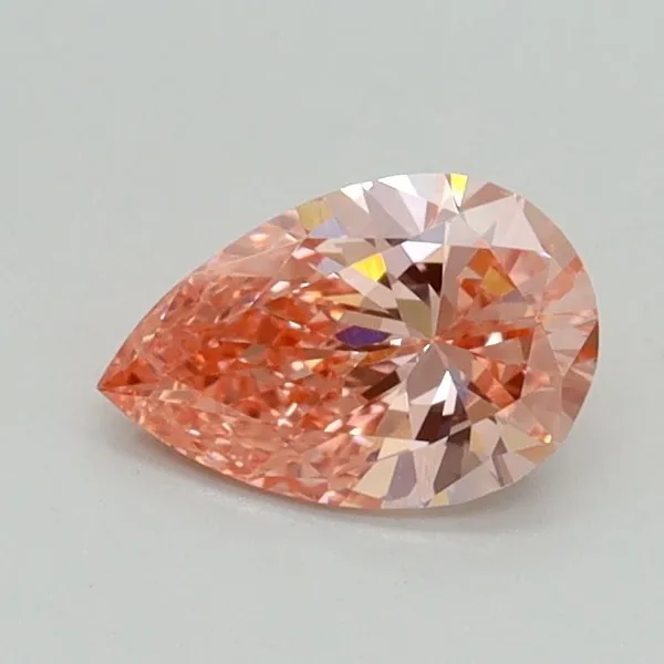 0.52ct PEAR Fancy Intense Pink VS1 Coloured Lab diamond