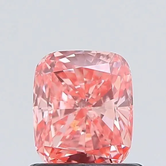 0.8ct CUSHION Fancy Vivid Pink VS1 Coloured Lab diamond