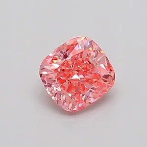 0.43ct CUSHION Fancy Vivid Pink VS2 Coloured Lab diamond