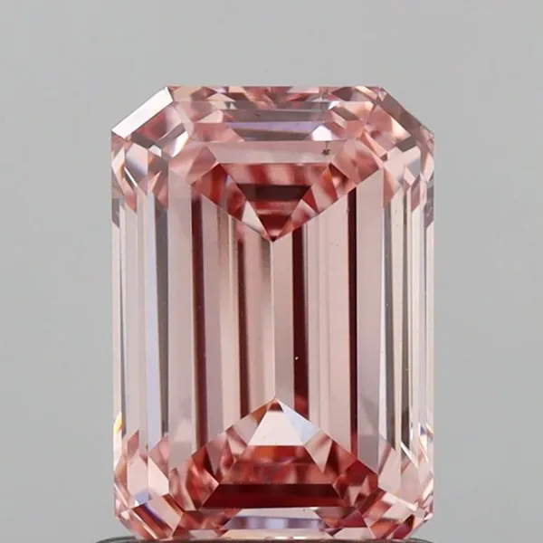 1.09ct EMERALD Fancy Intense Pink VS1 Coloured Lab diamond