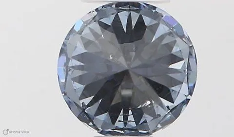 0.40ct ROUND Fancy Vivid Blue I1 Coloured Lab diamond