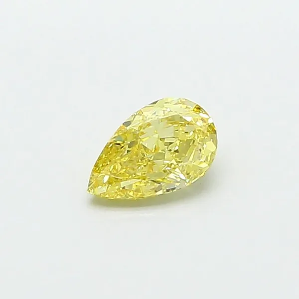 0.9ct PEAR Fancy Intense Yellow VVS2 Coloured Lab diamond