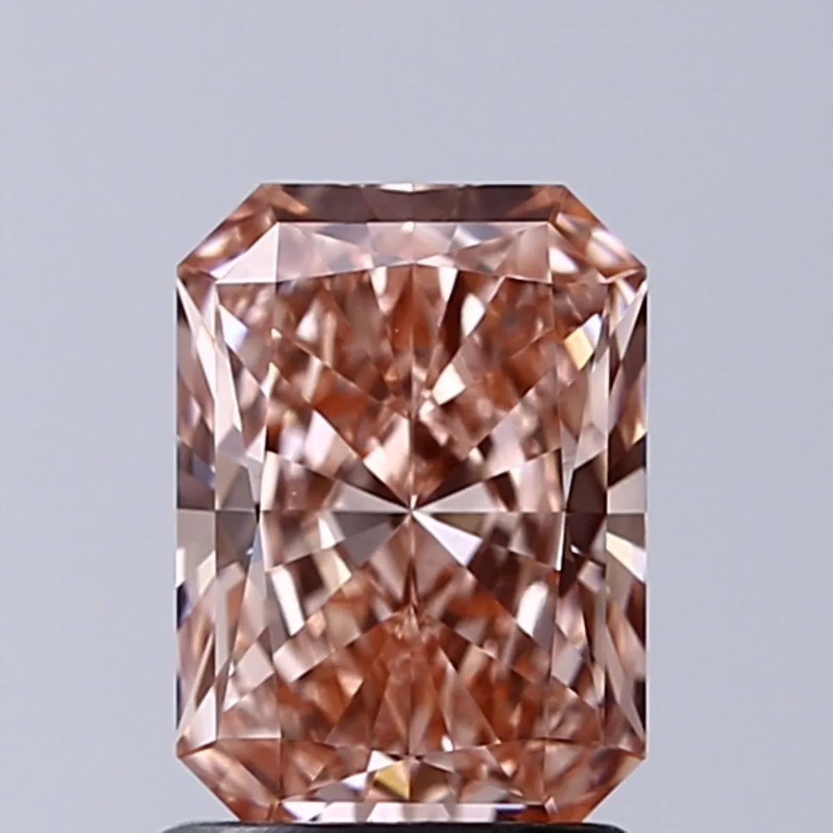 1.34ct RADIANT Fancy Intense Brownish Pink VVS2 Coloured Lab diamond