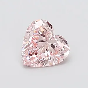 0.99ct HEART Fancy Intense Pink VS1 Coloured Lab diamond