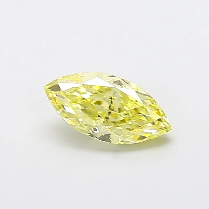1.14ct MARQUISE Fancy Intense Yellow VVS2 Coloured Lab diamond