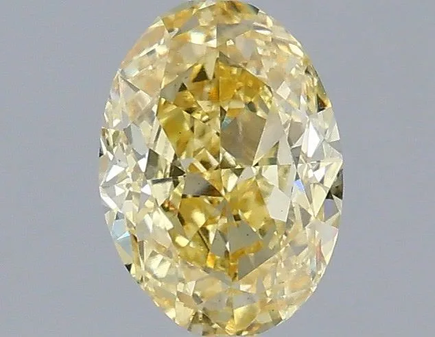 1.01ct OVAL Fancy Intense Yellow VS1 Coloured Lab diamond