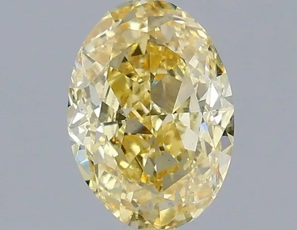 1.01ct OVAL Fancy Intense Yellow VS1 Coloured Lab diamond