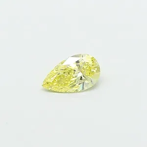 0.36ct PEAR Fancy Yellow VS2 Coloured Lab diamond