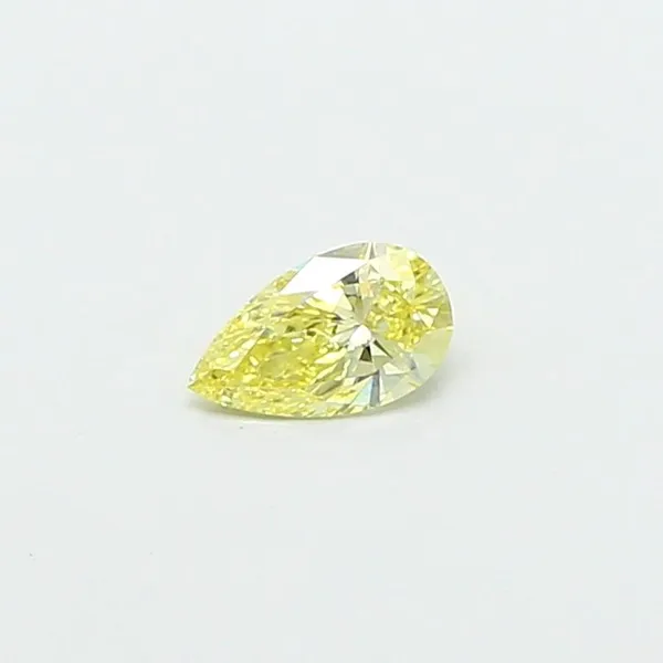 0.36ct PEAR Fancy Yellow VS2 Coloured Lab diamond