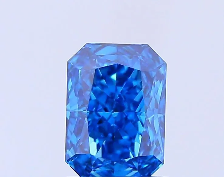 1.02ct RADIANT Fancy Vivid Blue VS1 Coloured Lab diamond
