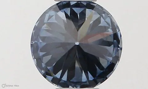 0.35ct ROUND Fancy Vivid Blue VS1 Coloured Lab diamond