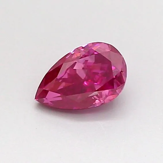 0.39ct PEAR Fancy Vivid Pink VS2 Coloured Lab diamond
