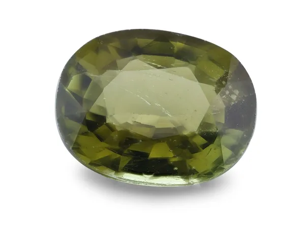 1.5ct Green Tourmaline, Oval cut gemstone