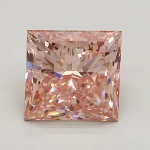 3.19ct PRINCESS Fancy Intense Pink SI1 Coloured Lab diamond
