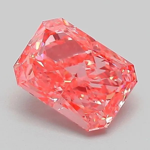1.05ct RADIANT Fancy Vivid Pink VS1 Coloured Lab diamond
