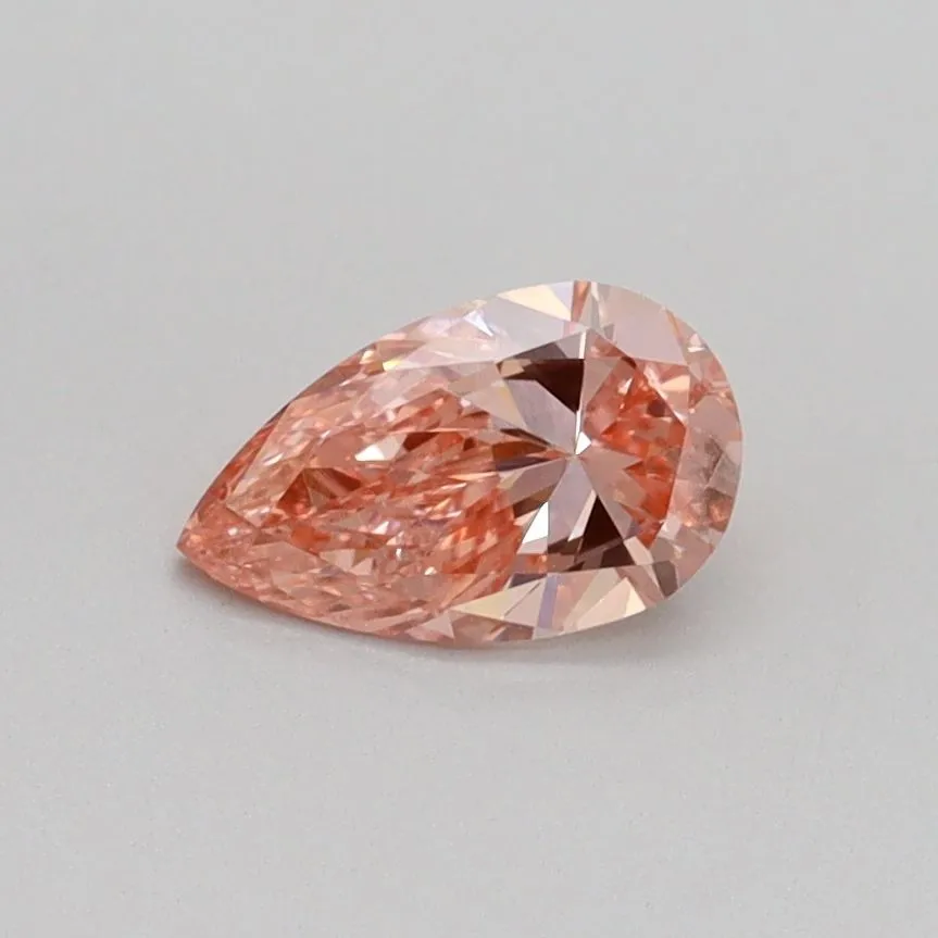 0.50ct PEAR Fancy Intense Pink SI1 Coloured Lab diamond