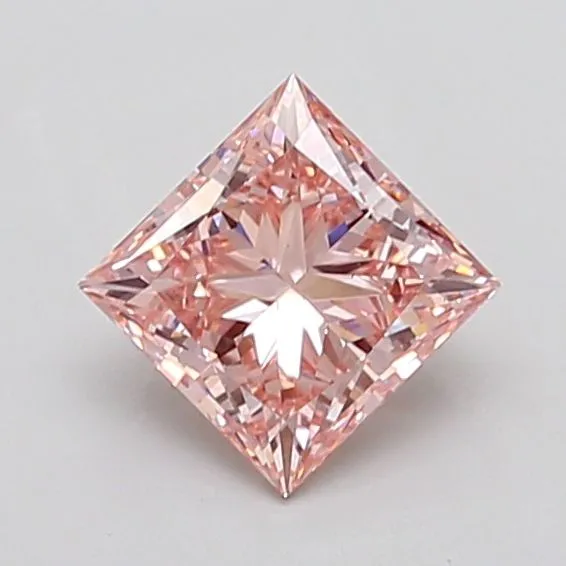 2.03ct PRINCESS Fancy Intense Pink VS2 Coloured Lab diamond
