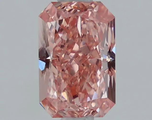 1.26ct RADIANT Fancy Vivid Pink VS1 Coloured Lab diamond