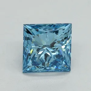 1.5ct PRINCESS Fancy Vivid Blue VS1 Coloured Lab diamond