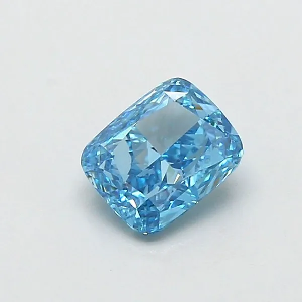 0.94ct CUSHION Fancy Vivid Blue VS1 Coloured Lab diamond