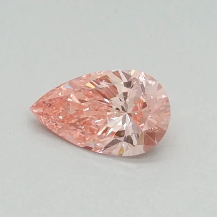 0.31ct PEAR Fancy Vivid Pink SI2 Coloured Lab diamond