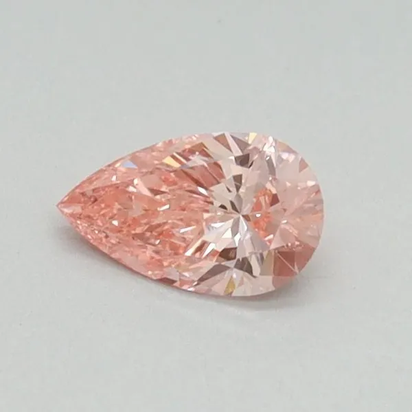 0.31ct PEAR Fancy Vivid Pink SI2 Coloured Lab diamond