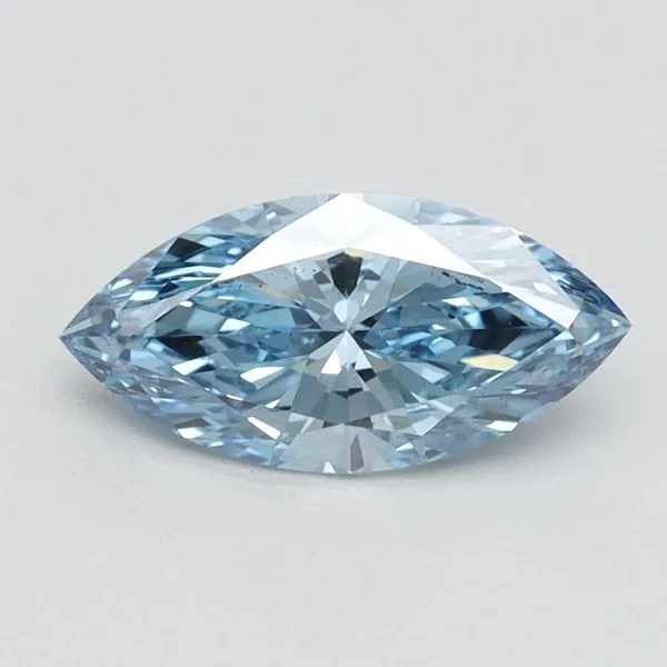 1.03ct MARQUISE Fancy Vivid Blue VS2 Coloured Lab diamond