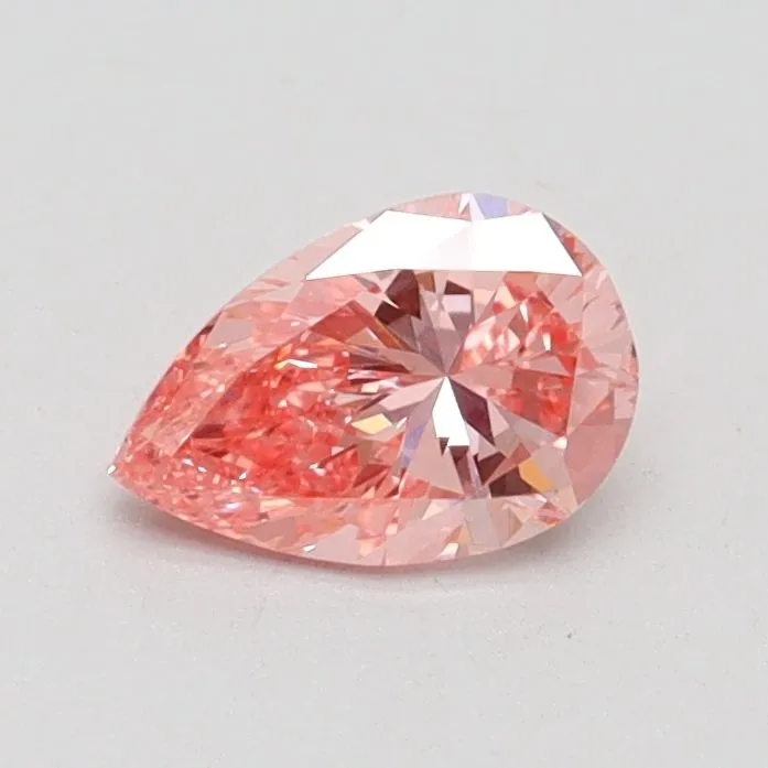 0.50ct PEAR Fancy Intense Pink SI1 Coloured Lab diamond