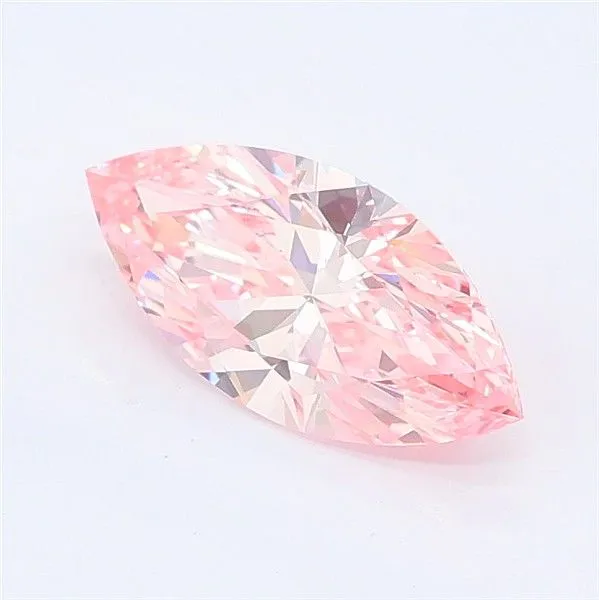 1ct MARQUISE Fancy Vivid Pink VS1 Coloured Lab diamond