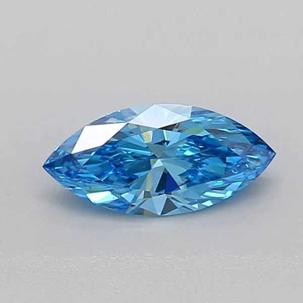 0.6ct MARQUISE Fancy Vivid Blue VS2 Coloured Lab diamond