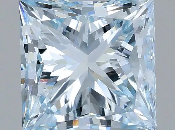 0.71ct PRINCESS Fancy Intense Blue VS1 Coloured Lab diamond