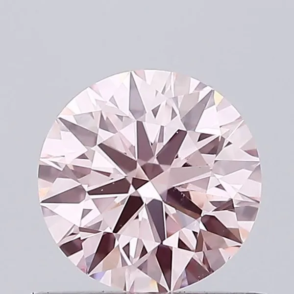 0.7ct ROUND Fancy Intense Pink VS2 Coloured Lab diamond