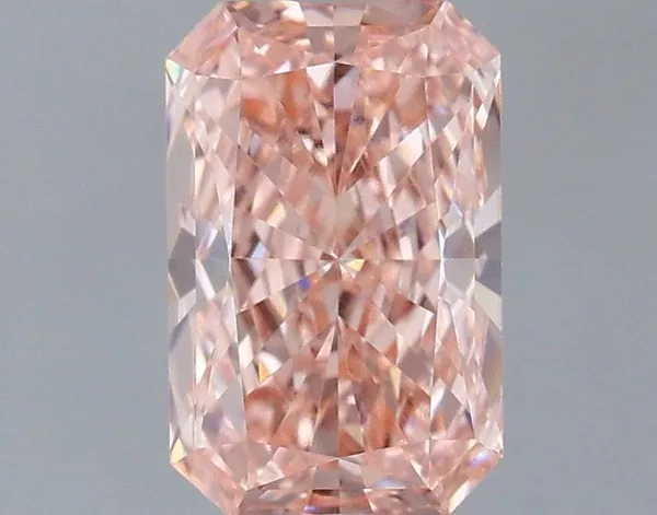 0.99ct RADIANT Fancy Intense Pink VS2 Coloured Lab diamond